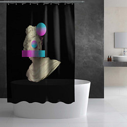 Шторка для душа Гипсовый бюст Аполлона, цвет: 3D-принт — фото 2