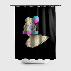 Шторка для душа Гипсовый бюст Аполлона, цвет: 3D-принт