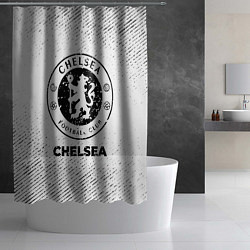 Шторка для душа Chelsea с потертостями на светлом фоне, цвет: 3D-принт — фото 2