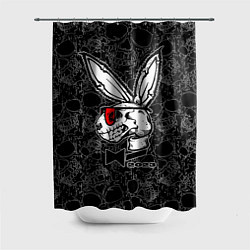 Шторка для душа Playboy Skull - Rabbit 2023, цвет: 3D-принт