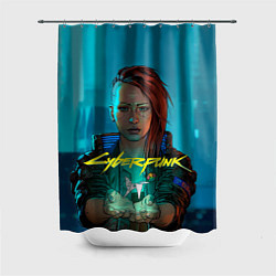 Шторка для душа Cyberpunk - Киберпанк, цвет: 3D-принт