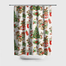 Шторка для душа Christmas Рождество, цвет: 3D-принт