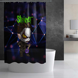 Шторка для душа Slipknot dark blue, цвет: 3D-принт — фото 2