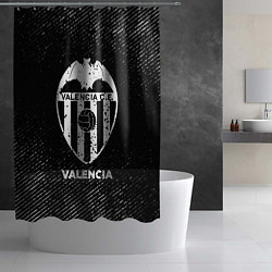 Шторка для душа Valencia с потертостями на темном фоне, цвет: 3D-принт — фото 2