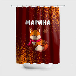 Шторка для душа Марина осенняя лисичка, цвет: 3D-принт