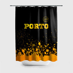 Шторка для душа Porto - gold gradient: символ сверху, цвет: 3D-принт