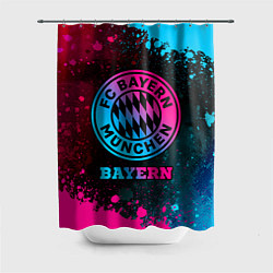 Шторка для душа Bayern - neon gradient, цвет: 3D-принт