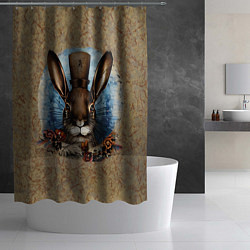 Шторка для душа Ретро кролик, цвет: 3D-принт — фото 2