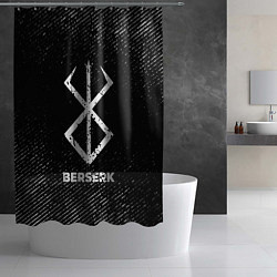 Шторка для душа Berserk с потертостями на темном фоне, цвет: 3D-принт — фото 2