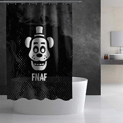 Шторка для душа FNAF glitch на темном фоне, цвет: 3D-принт — фото 2