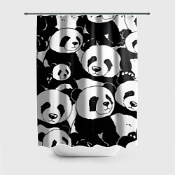 Шторка для душа С пандами паттерн, цвет: 3D-принт
