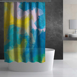Шторка для душа Blue abstraction, цвет: 3D-принт — фото 2