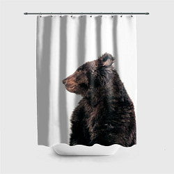 Шторка для душа Медведь в профиль, цвет: 3D-принт