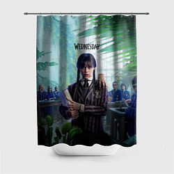 Шторка для душа Wednesday poster, цвет: 3D-принт