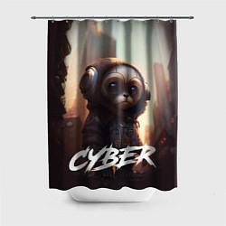 Шторка для душа Cyber animal, цвет: 3D-принт