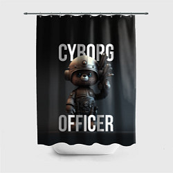 Шторка для душа Cyborg officer, цвет: 3D-принт