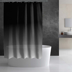 Шторка для душа От черного к белому, цвет: 3D-принт — фото 2