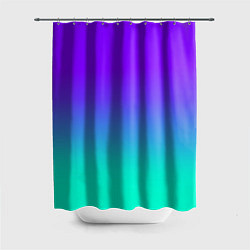 Шторка для душа Синие оттенки, цвет: 3D-принт