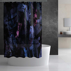 Шторка для душа Неоновые пятна краской, цвет: 3D-принт — фото 2