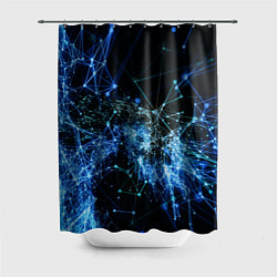 Шторка для душа Нейронные цепочки Midjourney, цвет: 3D-принт