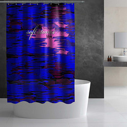 Шторка для душа Soft stones blye, цвет: 3D-принт — фото 2