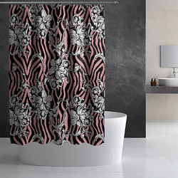 Шторка для душа Floral pattern - vanguard, цвет: 3D-принт — фото 2