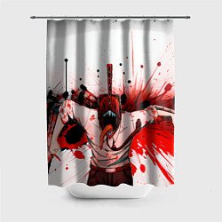 Шторка для душа Человек-Бензопила: Денжи, цвет: 3D-принт