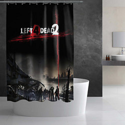 Шторка для душа Left 4 dead ночной город, цвет: 3D-принт — фото 2