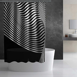 Шторка для душа Trendy raster pattern, цвет: 3D-принт — фото 2