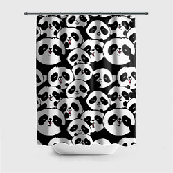 Шторка для душа Весёлые панды, цвет: 3D-принт