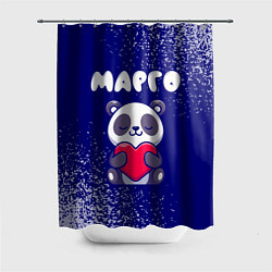 Шторка для душа Марго панда с сердечком, цвет: 3D-принт