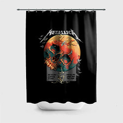 Шторка для душа Metallica - Металлика, цвет: 3D-принт