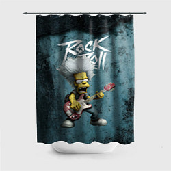 Шторка для душа Rock n roll style Simpsons, цвет: 3D-принт