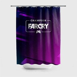 Шторка для душа Far Cry gaming champion: рамка с лого и джойстиком, цвет: 3D-принт