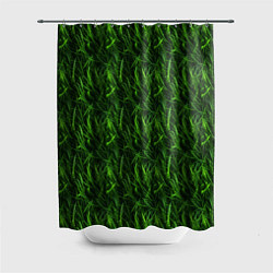 Шторка для душа Сочный узор из зеленой травки, цвет: 3D-принт