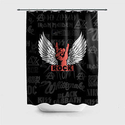 Шторка для душа Рок хэви-метал, цвет: 3D-принт