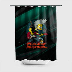 Шторка для душа Rock music Simpsons, цвет: 3D-принт
