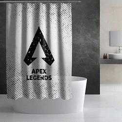 Шторка для душа Apex Legends с потертостями на светлом фоне, цвет: 3D-принт — фото 2