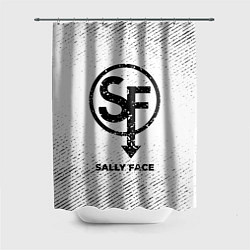 Шторка для душа Sally Face с потертостями на светлом фоне, цвет: 3D-принт