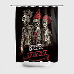 Шторка для душа Punks not dead, цвет: 3D-принт