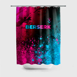 Шторка для душа Berserk - neon gradient: символ сверху, цвет: 3D-принт