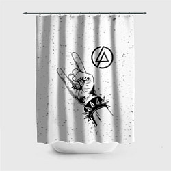 Шторка для душа Linkin Park и рок символ, цвет: 3D-принт