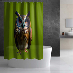 Шторка для душа Разноцветная сова, цвет: 3D-принт — фото 2