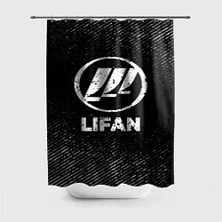 Шторка для душа Lifan с потертостями на темном фоне, цвет: 3D-принт