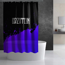Шторка для душа Led Zeppelin purple grunge, цвет: 3D-принт — фото 2