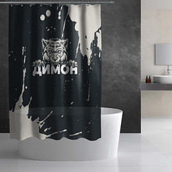 Шторка для душа Димон зубастый волк, цвет: 3D-принт — фото 2