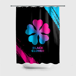 Шторка для душа Black Clover - neon gradient, цвет: 3D-принт