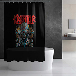 Шторка для душа Kreator - трэш-метал, цвет: 3D-принт — фото 2