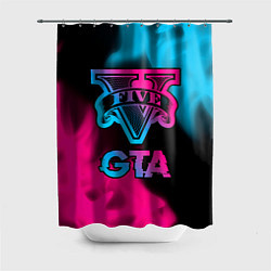 Шторка для душа GTA - neon gradient, цвет: 3D-принт