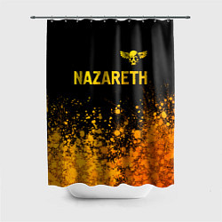 Шторка для душа Nazareth - gold gradient: символ сверху, цвет: 3D-принт